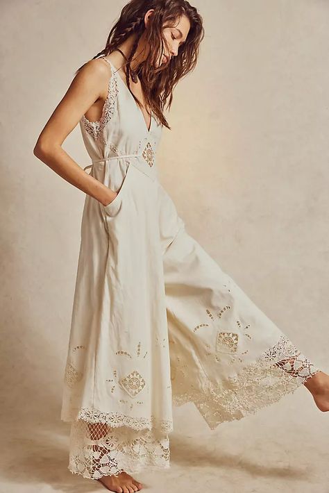 Boho Jumpsuit, Sheer Lace, Waist Tie, Boho Outfits, Jumpsuits For Women, Jumpsuit Dress, Boho Fashion, A Line, Fashion Inspo