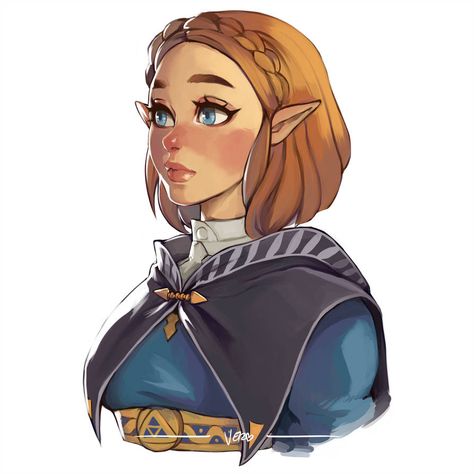 Princess Zelda - Breath of The Wild Sequel by TheArtOfVero on DeviantArt Zelda Short Hair, Short Hair Zelda, Fairy Character, Loz Fanart, The Princess Diaries, Princesa Zelda, Glow Cloud, Zelda Botw, Strong Female Characters