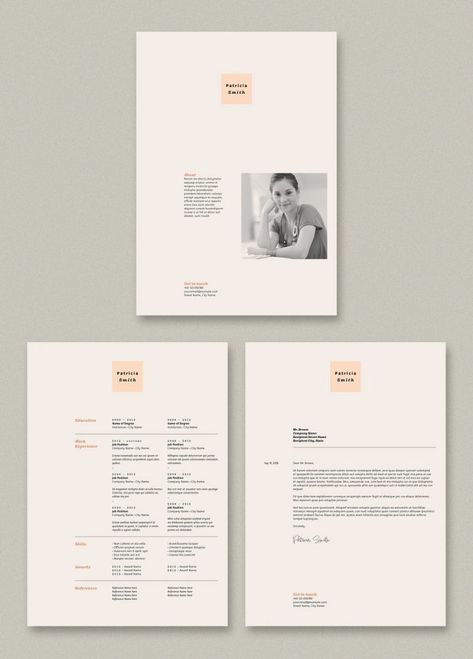 Available on Adobe Stock, this fully customizable resume and cover letter template for Adobe InDesign provides a simple but unique look Indesign Resume, Unique Resume Design, Cover Letter Layout, Letter Layout, Web Designer Resume, Indesign Resume Template, Unique Resume, Resume Cover Letter Template, Curriculum Vitae Template