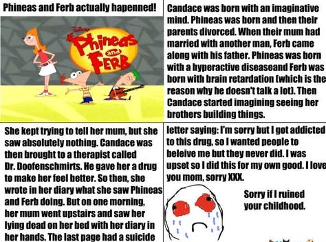 This ruined MY childhood... DX Facts That Will Ruin Your Childhood, Realistic Disney Princess, Phineas And Ferb Memes, Cartoon Theories, Childhood Ruined, Disneyland Secrets, Disney Secrets, Creepy Facts, Right In The Childhood