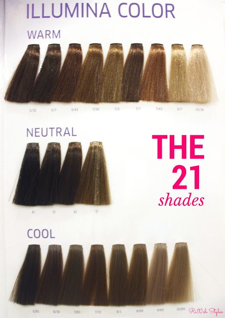 wella-professional-illumina-portfolio-21-shades-3-categories-warm-neutral-cool-RitchStyles Wella Illumina Color Chart, Wella Illumina Formulas, Neutral Hair Color, Wella Illumina Color, Wella Illumina, Brown Hair Color Chart, Natural Dark Blonde, Wella Hair Color, Asymmetrical Bob Haircuts