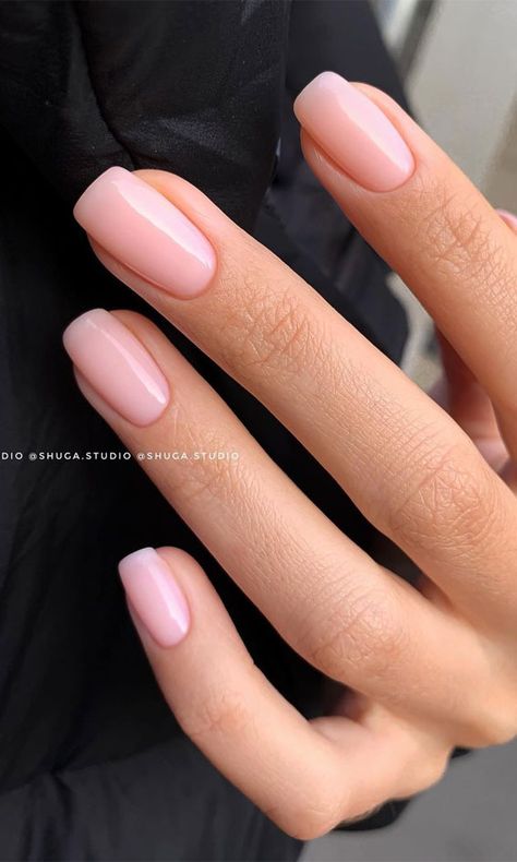 6. Minimal Pink Nails Want to give your nails a break from fuzzy design, well in that case you need to see this pretty... Nude Pink Nails, 2022 Nails, Nagel Tips, Fingernail Polish, Polish Ideas, Casual Nails, Work Nails, Bride Nails, Neutral Nails