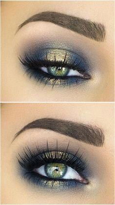 Machiaj Smokey Eyes, Mat Makeup, Make Up Designs, Makeup Looks For Green Eyes, Trendy Eyeshadow, Anime Makeup, Retro Makeup, Makeup Hairstyles, Blue Eyeliner