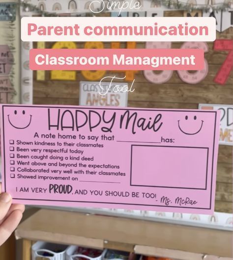 Good Parents, Elementary Classroom Themes, Teaching Portfolio, Teaching Classroom Management, Classroom Goals, Sending Mail, Prek Classroom, Training Ideas, Classroom Behavior Management