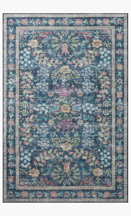 MAO-06 FRANCES BLUE / MULTI | Loloi Rugs Catalogue Inspiration, Whimsical Style, Rug Size Guide, Loloi Rugs, Rug Direct, Whimsical Fashion, Magnolia Homes, Accent Rugs, Power Loom