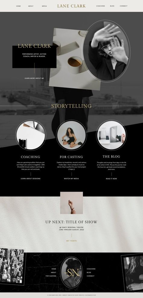 Elegant Web Design Inspiration, Modern Luxury Website Design, Chic Web Design, Elegant Website Design Layout, Luxury Website Template, Actor Website Design, Luxury Brand Website Design, Luxury Website Design Layout, Website Design Moodboard