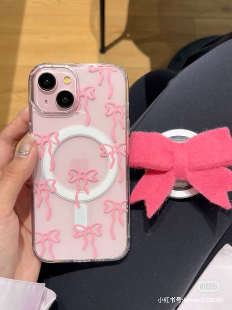 Iphone 15 Pink Case, Case Iphone Couple, Dream Phone, Iphone Case Collection, Giveaway Gifts, Iphone Obsession, Kawaii Phone Case, Pretty Iphone Cases, Pink Apple