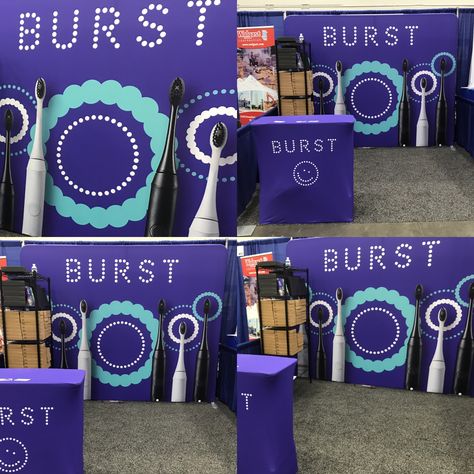 ‘Burst’ tooth-brush 10x10 Dental Expo/Show booth Marketing Events, Tooth Brush, Show Booth, Teeth Care, Launch Event, Event Marketing, Pop Up Store, Brushing Teeth, Product Launch