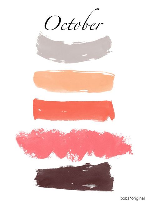 October Color Palette, Autumn Color Palette, Fall Color Palette, Colour Board, Oracle Cards, Pink Orange, Color Trends, Color Palettes, Fall Colors