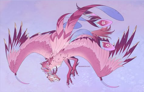 Pink Creature Art, Elemental Dragons, Pink Dragon, Fantasy Art Dolls, Cute Fantasy Creatures, Fantasy Beasts, Creature Drawings, Dragon Pictures, Fantasy Creatures Art