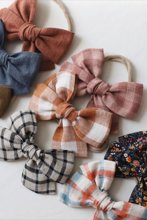 Fall Hair Bows, Bows For Hair, Baby Headband Bow, Diy Baby Bows, Hair Bows Diy Ribbon, Fall Hair Bow, Pinwheel Bow, Bows Diy Ribbon, Fall Bows