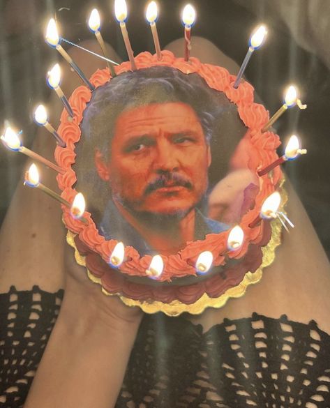 pedro pascal, the last of us 19th Birthday Party Ideas For Her, Pedro Pascal Birthday Cake, Pedro Pascal Cake, Javier Peña Wallpaper, Pedro Pascal Agent Whiskey, Javier Pena Wallpaper, Pedro Pascal Birthday, Aesthetic Bday Cake, Oscar Isaac Pedro Pascal