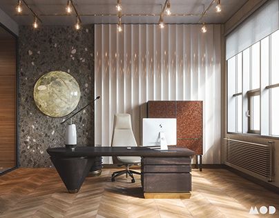 Office Cabin Design Interior Luxury, Behance Office Interior, Modern Office Back Wall Design, Luxury Office Cabin Design, Office Table Design Small Spaces, Modern Office Wall Design, Small Office Wall Decor, Luxury Office Design, Office Interior Design Luxury