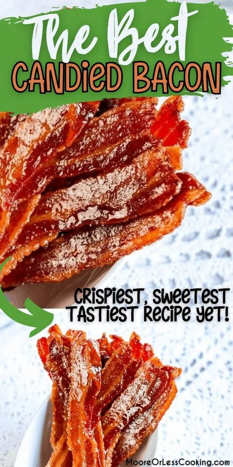 The Best Candied Bacon - Moore or Less Cooking Best Candied Bacon, Candied Bacon Recipe, Salads Appetizers, Sugar Rice, Bacon Recipe, Candied Bacon, Incredible Recipes, Entree Recipes, Bacon Recipes