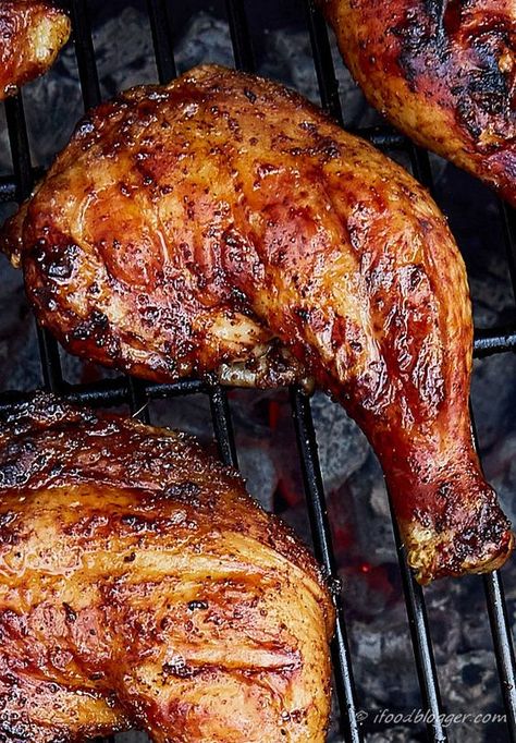 African Stickers, Grilled Chicken Leg Quarters, Summer Grilled Chicken, Grilled Chicken Legs, Bbq Chicken Legs, Chicken Breast Crockpot Recipes, Leg Quarters, Poultry Farming, Crockpot Chicken Breast