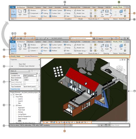 Revit user interface tour | Autodesk Customer Success, Ceiling Curtains, Used Tools, User Interface