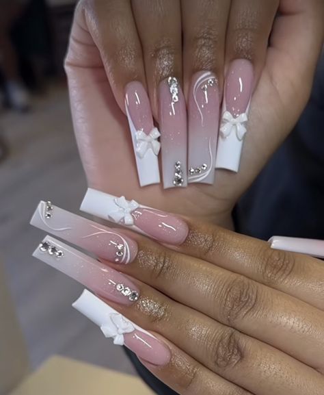 Diamond And Pearl Nail Designs, Trendy Acrylic Nails, Fake Acrylic Nails, Birthday Nail, Prom Inspo, Punk Nails, Drip Nails, Colored Acrylic Nails, Y2k Nails