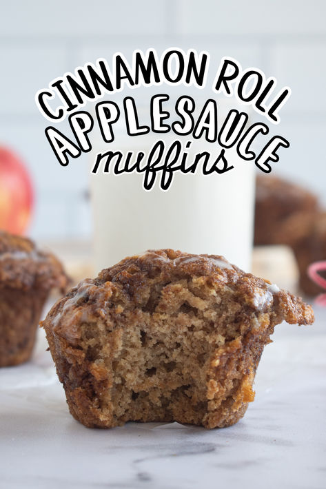 I have the perfect recipe if you love apple pie and cinnamon rolls!  These applesauce cinnamon roll muffins are the perfect brunch recipe for fall! Oatmeal Applesauce Muffins, Applesauce Recipes, Pumpkin Banana Muffins, Cinnamon Roll Apple Pie, Cinnamon Roll Muffins, Repair Furniture, Oatmeal Cranberry Cookies, Recipe For Fall, Pumpkin Oatmeal Cookies