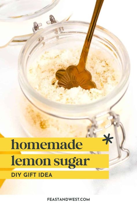 This easy lemon sugar is the perfect addition to almost anything. The light citrus flavor paired with sugary sweetness is oh so tasty! https://feastandwest.com/lemon-sugar/ Lemon Cocktails, Candied Lemon Slices, Garnish Ideas, Microplane Zester, Iced Lemon Pound Cake, Tart Flavors, Lemon Drop Cookies, Infused Sugar, Lemon Cocktail