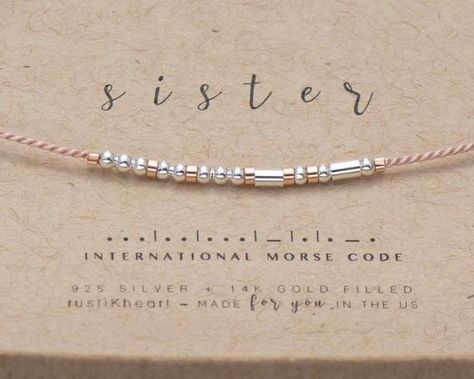 Rose Gold Choker, Bff Bracelets, Silver Sisters, Sister Bracelet, My Person, Morse Code Bracelet, Diy Bracelets Patterns, Friend Bracelets, Morse Code