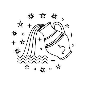 Aquarius Print, Aquarius Signs, Sign Drawing, Constellation Zodiac Signs, Aries Constellation, Aquarius Zodiac Sign, Line Art Style, Astrology Aquarius, Glow Stars