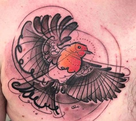 Robin Tattoo, London Shoreditch, Simple Line Art, London Tattoo, Memorial Tattoo, Birds Tattoo, Line Tattoos, Chest Tattoo, Tattoo Ideas Design