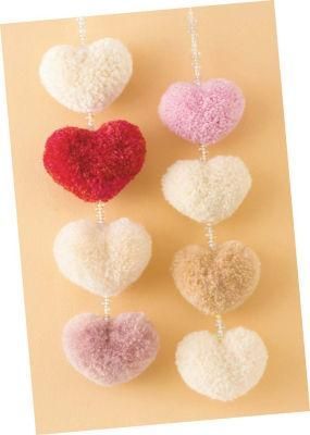 Heart Shaped Pom Poms Pompon Diy, Ideas To Sell, Diy Pom Pom, Pom Pom Maker, Yarn Pom Pom, Pom Pom Crafts, Sell Diy, Wool Crafts, Valentine Day Crafts