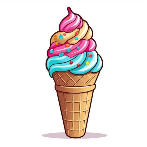 Ice Cream Kartun, Ice Cream Clip Art, Ice Cream Images, Flower Border Clipart, Ice Cream Clipart, Ice Cream Crafts, Nice Tattoos, Fav Products, Border Clipart