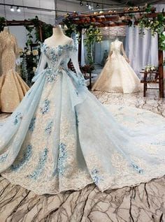 Ball Gowns Fantasy, Blue Ball Gown, Women Robe, Blue Ball Gowns, 파티 드레스, Blue Ball, Princess Ball Gowns, Backless Wedding, Wedding Dresses Beaded