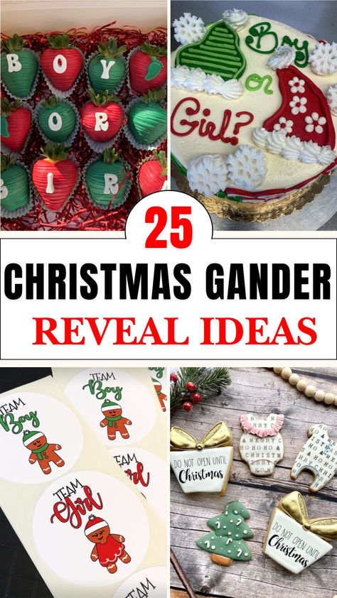 Looking for festive ways to reveal your baby’s gender this holiday season?  This list brings you 25 creative Christmas-themed ideas, from surprise ornaments and gift exchanges to holiday treats with a fun twist.  Whether you’re planning a cozy gathering or a big celebration, these ideas will make your special moment even more magical! Gender Reveal Marshmallows, Christmas Lights Gender Reveal, Gender Reveal Cookies Christmas, What's Baking Gender Reveal, Holiday Gender Reveal Christmas, Christmas Gender Reveal Cupcakes, Gender Reveal Ideas For Christmas Time, Ways To Do Gender Reveal, Christmas General Reveal