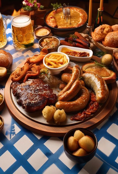 The Quick Guide to Oktoberfest Food. Oktoberfest is a feast for the senses, and the food is a big part of the celebration! Dive into a spread of bratwurst, schnitzel, sauerkraut, and pretzels. Don’t forget the sides—potato salad, red cabbage, and spaetzle add the perfect touch. Whether you’re cooking at home or enjoying a meal at a local Oktoberfest event, these dishes are essential to the experience. Indulge in the flavors of Germany and enjoy every bite! https://gildedgooselimited.com/gand... Oktoberfest Decorations, Oktoberfest Food, Oktoberfest Costume, Beer Hall, Oktoberfest Party, German Beer, Red Cabbage, Cook At Home, Quick Guide