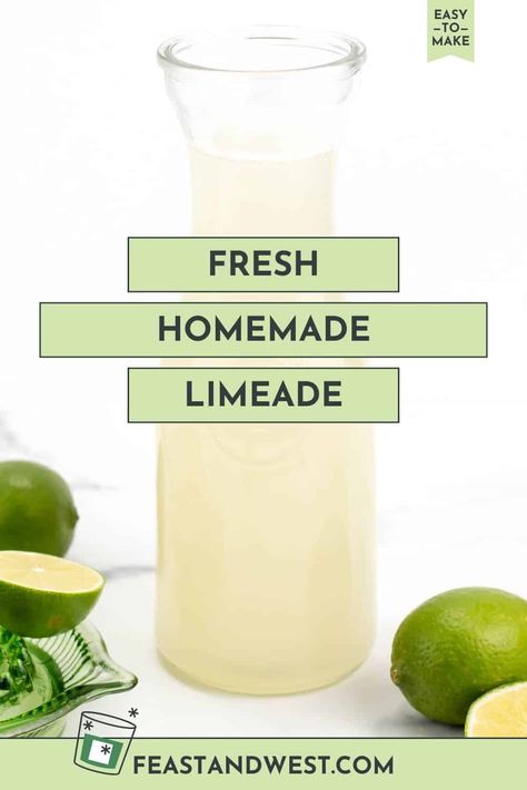 This quick limeade recipe is the key to summer fun! Enjoy hours in the sun when you have a refreshing drink to sip on. Limeade is super easy to make and oh so deliciously tasty. Homemade Limeade, Limeade Recipe, Citrus Drinks, Lime Drinks, Popcorn Shrimp, Vodka Lemonade, Peach Syrup, 2024 Recipes, Mocktail Recipes