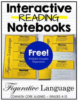 Interactive reading notebook foldable graphic organizer for use with any book or story. Figurative language interactive reading notebook freebie! Eleven types of figurative language are covered. Each section of the foldable has a definition and examples. Figurative Language Interactive Notebook, 4th Grade Language Arts, Reading Notebooks, Interactive Student Notebooks, Free Notebook, Interactive Reading, Reading Notebook, Middle School Reading, 5th Grade Reading