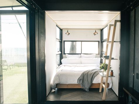 Contained container bedroom shipping container Container Home Bedroom Ideas, Container Bedroom Design, Shipping Container Bedroom Ideas, Container Bedroom Ideas, Container House Bedroom, Shipping Container Bedroom, Container Home Bedroom, Container Hotel Room, 40 Ft Container Home