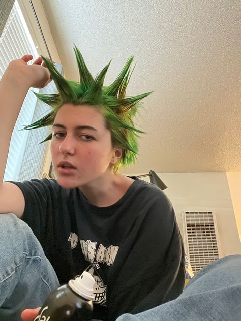 Spiked Pigtails, Spiky Hair Reference, Punk Hair Long, Short Liberty Spikes, Spikes Claw Clip Hair, Liberty Spikes Short Hair, Liberty Spikes With Bangs, Hair Spikes Punk, Liberty Spikes