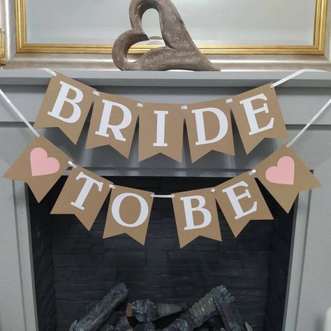 Bride To Be Banner, Bridal Party Games, Hen Party Decorations, Jungle Party Decorations, Christmas Advent Calendar Diy, Country Bride, Bridal Shower Banner, White Bridal Shower, Bridal Bachelorette Party