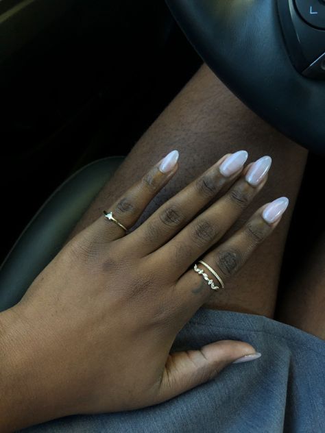 Black Skin Nails, Nails Dark Skin, Natural Nails Manicure, Nails Neutral, Natural Acrylic Nails, Acrylic Toe Nails, Cute Gel Nails, Dark Nails, Short Acrylic Nails Designs