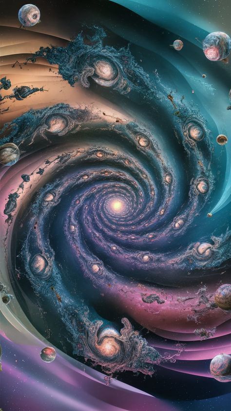 Multiverse Wallpaper, Multiverse Aesthetic, The Multiverse, Multiverse Art, Cosmic Lovers, Golden Ratio Art, Cosmic Aesthetic, Surreal Elements, Cosmic Landscape