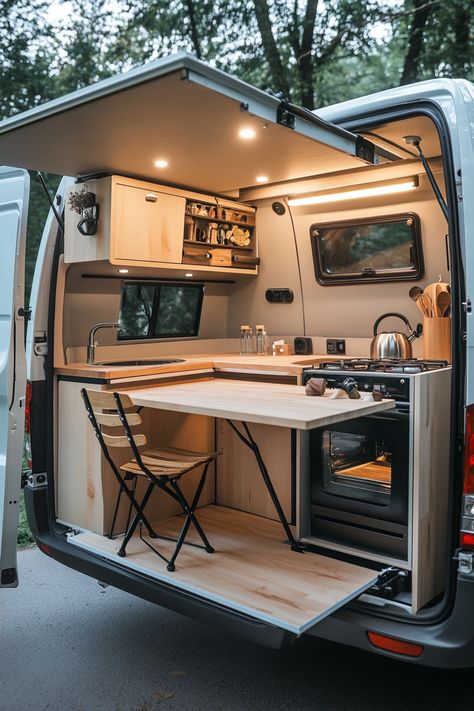 Rv Concept Design, Camper Van Garage, Camper Layout Ideas, Mini Van Home, Vanlife Interiors Layout, Van Home Layout, Small Van Life Interior, Camper Van Bed Ideas, Van Layout Ideas