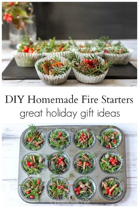 100 DIY Christmas Gifts for Everyone on Your List Firestarter Gifts, Christmas Camping Decorations, Diy Firestarters How To Make, Diy Fire Starter, Diy Firestarters, Diy Fire Starters, Outdoor Gift Ideas, Homemade Fire Starters, Diy Gifts For Christmas