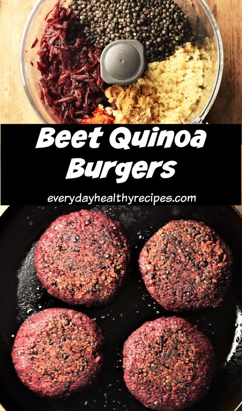 Beet Vegan Recipe, Beet Burgers Vegan, Beet Burgers Recipe, Vegan Recipes With Beets, Beetroot Burger Recipe, Healthy Burgers Recipe, Vegan Hamburger Recipes, Beet Pulp Recipes, Quinoa Vegan Recipes