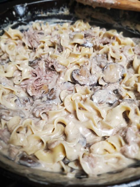 Pot Roast Stroganoff, Roast Stroganoff, Egg Noodle Dishes, Leftover Pot Roast, 2023 Recipes, Leftover Beef, Beef Pot Roast, How To Cook Mushrooms, Pot Roast Recipes