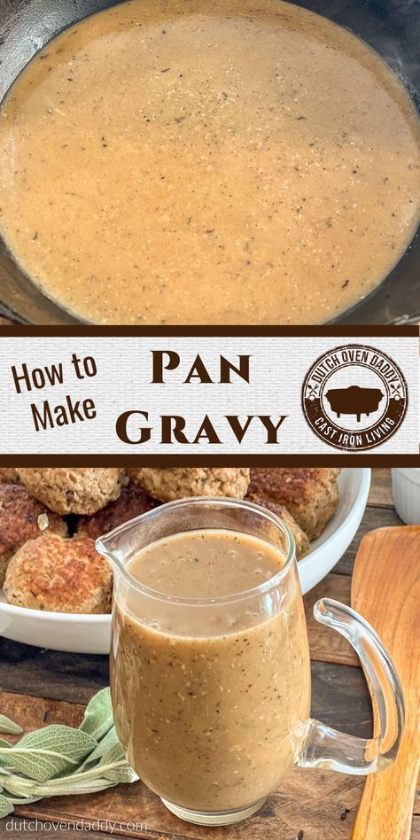 You can make amazing gravy without pan drippings from roasted meat with this basic recipe for Easy Skillet Pan Gravy. Making gravy is easy to do and can be made in less than 20 minutes. Gravy Without Drippings, Making Gravy, Homemade Gravy Recipe, Roast Gravy, Pork Gravy, Utah Food, Pan Gravy, How To Make Gravy, Skillet Pan