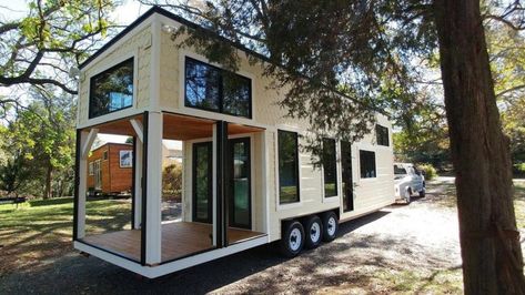 No. 4 Cotton Burrow by Perch & Nest Attached Greenhouse, Tiny Home Floorplan, Mini Homes, Tiny House Big Living, Tiny House Towns, The Burrow, Trim Colors, Tiny House Trailer, Trailer Home