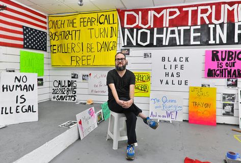 'It's About The People': Installation That Recreates Protest Signs To Hit The Streets During Basel | WJCT NEWS Protest Art Installation, Family Separation, Columbia College, Protest Art, University Of South Florida, Protest Signs, Downtown Miami, Study Photography, Sign Off