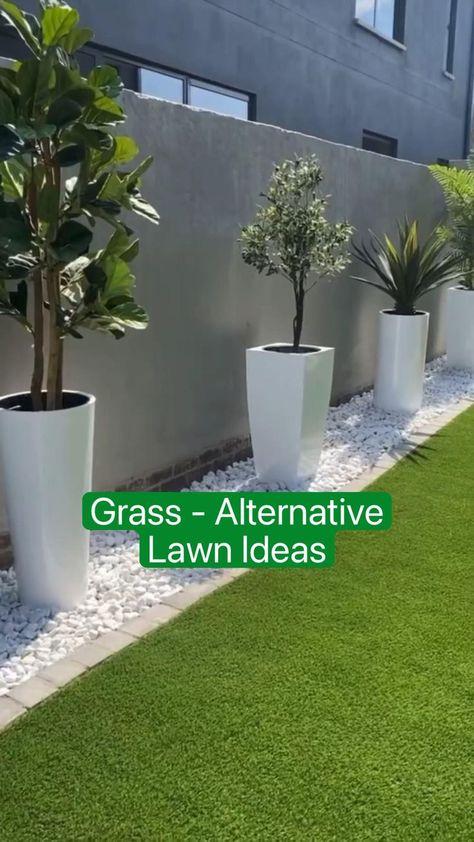 Grass - Alternative Lawn Ideas | Turf backyard, Backyard garden design, Artificial grass backyard Artificial Grass Backyard, Turf Backyard, Grass Alternative, Lawn Ideas, Modern Backyard Landscaping, Front Yard Garden Design, Backyard Remodel, Patio Garden Design, Home Garden Design