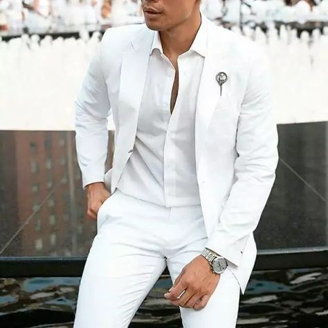 Summer White Linen Men Suits for Wedding Suits Man Blazer Latest Design Groom Tuxedo 2Piece(Coat+Pants) Slim Fit Terno Masculino Prom Dresses For Men, Prom Looks For Guys, Linen Groom, Groom Suit Summer, Men's Tuxedo Wedding, Groom Tuxedo Wedding, Tuxedo Wedding Suit, White Linen Suit, Prom Blazers