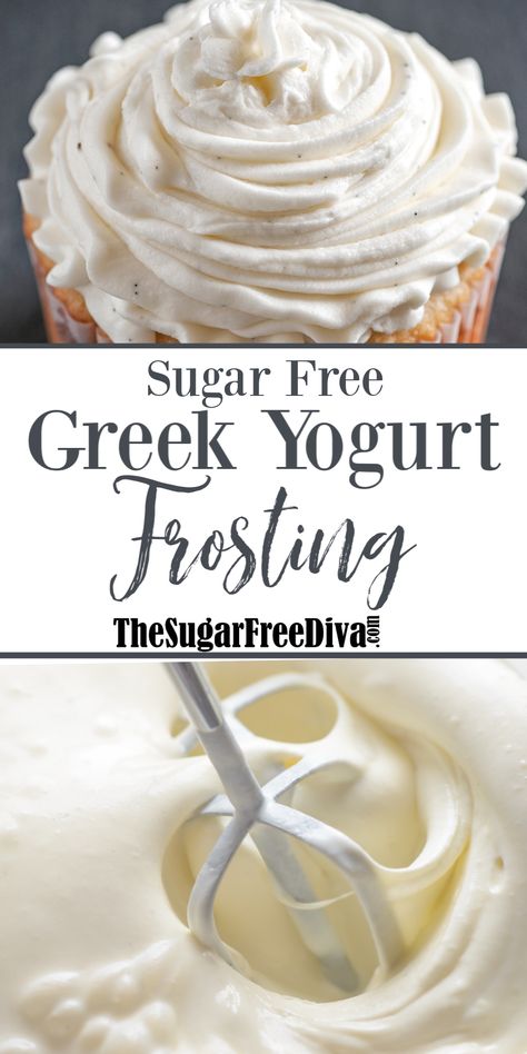 Ww Icing Recipe, Low Calorie Buttercream Frosting, Healthy Buttercream Frosting Recipe, Fat Free Sugar Free Recipes, Healthy Frosting Recipe Clean Eating, Greek Yogurt Frosting Recipe, Low Calorie Icing Recipe, Healthier Buttercream Frosting, Easy Healthy Frosting