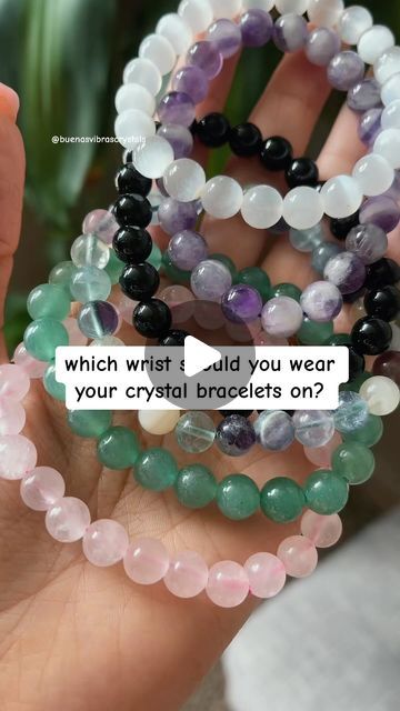 Buenas Vibras Crystals on Instagram: "Does it matter on which wrist I wear my crystal bracelet? Link in my bio. #crystalbracelet #crystalhealing #crystaljewelry #crystalbracelet" Best Healing Crystals, Amazonite Bead Bracelet, Crystal Healing Chart, Bead Bar, Crystals Healing Properties, Chakra Healing Crystals, Spiritual Crystals, Crystal Therapy, Crystal Healing Stones