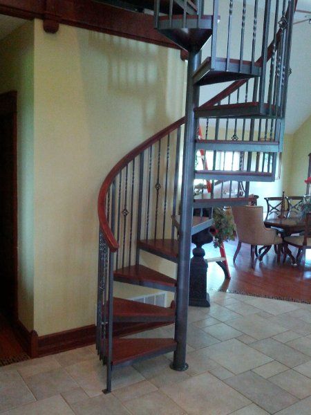 Round Steps Stairs, Custom Stairs, Spiral Staircases, Spiral Stairs, Spiral Staircase, Staircases, Little House, Stained Glass Windows, The Gallery